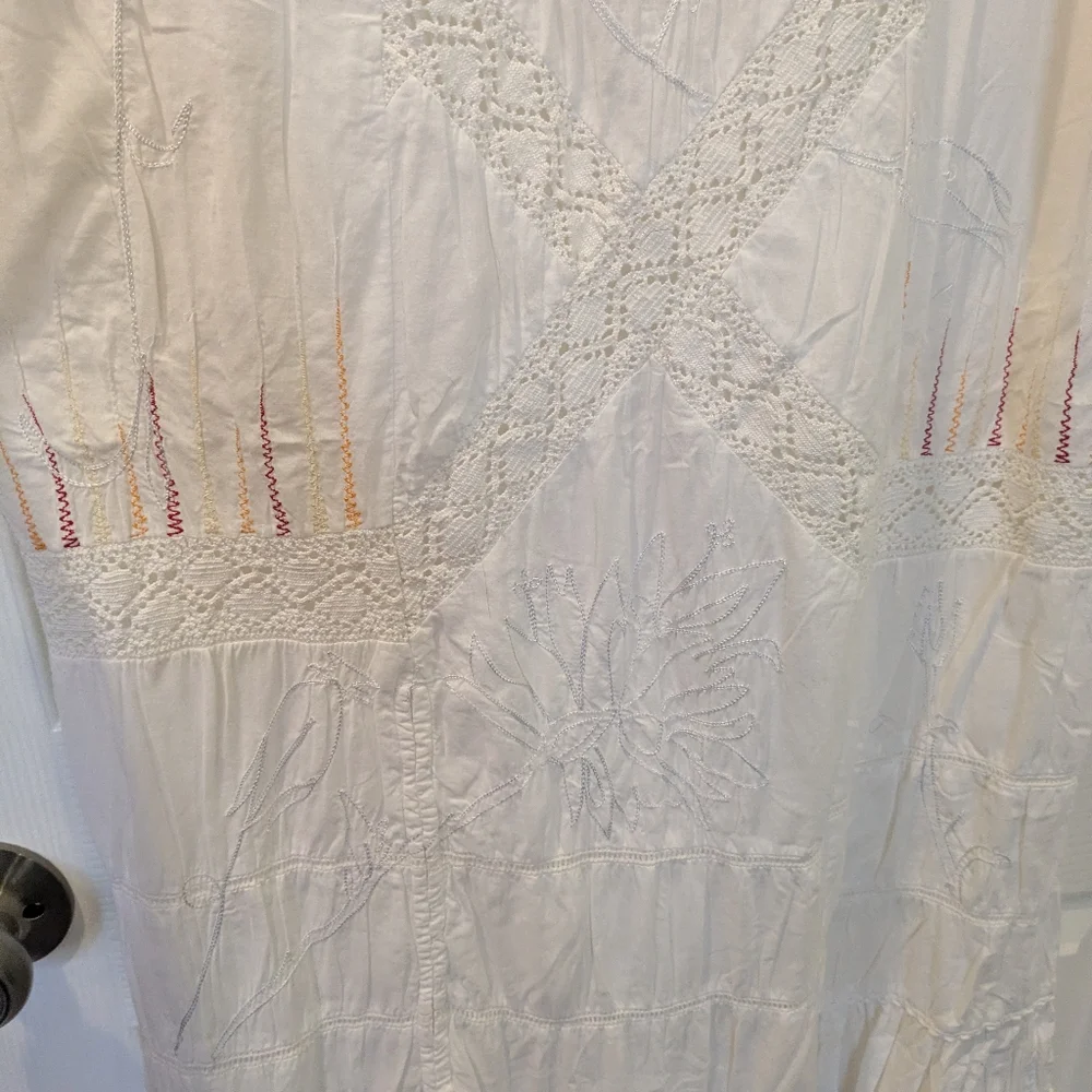 Nataya White Embroidered Maxi Dress - Picture 14 of 16
